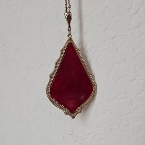 Elegant Red Pendant Necklace